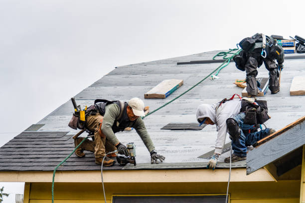 Professional Roof Installation technician working in Aquebogue, NY